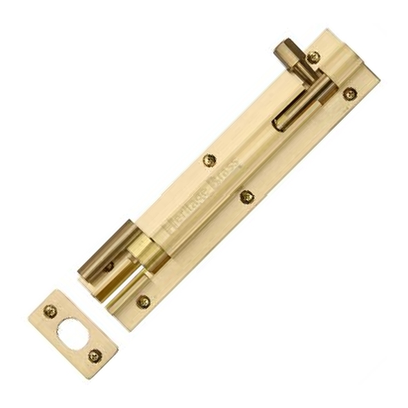 C1592 6-SB • 152 x 032mm • Satin Brass • Heritage Brass Necked Barrel Bolt